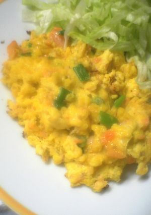 鮭フレーク☆チーズねぎエッグ-レシピのメイン写真