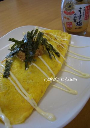 和風な♪とろ～りなめ茸チーズオムライス-レシピのメイン写真