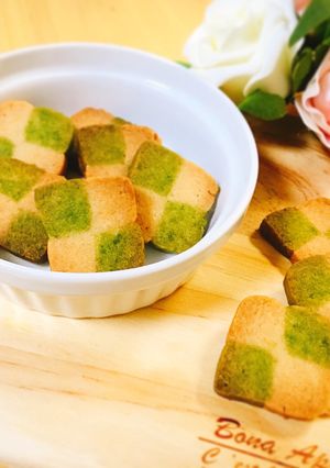 抹茶のアイスボックスクッキー*-レシピのメイン写真