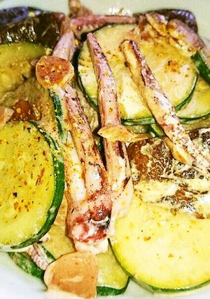 ズッキーニといかのにんにくマヨネーズ炒め-レシピのメイン写真