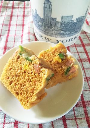 レンジで簡単☆ピザ風蒸しパン-レシピのメイン写真