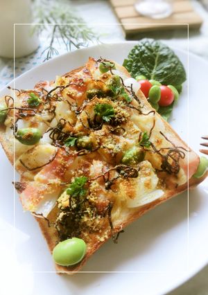 ベーコン×新玉葱の和トースト　和辛子風味-レシピのメイン写真