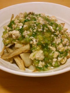根菜きんぴら ~鶏ひきあんかけ~-レシピのメイン写真