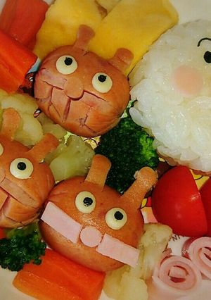 キャラ弁★ウインナーのバイキンマン-レシピのメイン写真