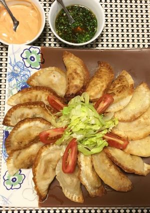 ツナとキャベツの揚げ餃子♡-レシピのメイン写真