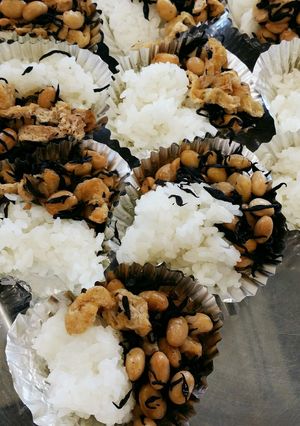 震災食　お米と煮豆-レシピのメイン写真