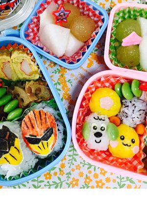 ジュウオウジャーとワンワンのキャラ弁♡-レシピのメイン写真