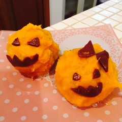 รูปของ ハロウィン♪かぼちゃのスイートポテト巾着