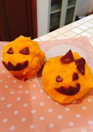 ハロウィン♪かぼちゃのスイートポテト巾着-レシピのメイン写真
