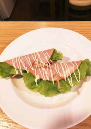 サンチュとハムのおつまみ-レシピのメイン写真