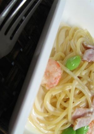 枝豆♡♥えびのクリームパスタ-レシピのメイン写真