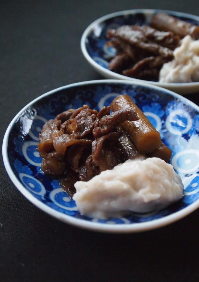 牛肉と牛蒡の時雨煮　里芋のマッシュ添え-レシピのメイン写真