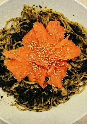 スモークサーモンのわさび海苔パスタ-レシピのメイン写真