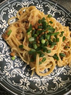 ボウルで作る簡単納豆パスタ♪-レシピのメイン写真