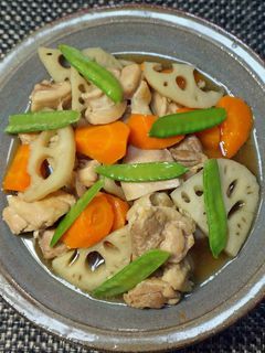 鶏とレンコンの煮物-レシピのメイン写真