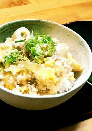 鶏挽き肉でトロトロ親子丼♪フライパンで～-レシピのメイン写真