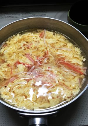 スタミナ源たれ塩味だけで玉子スープ-レシピのメイン写真