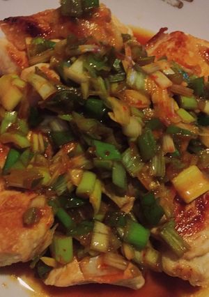 簡単節約葱タレ旨辛チキン-レシピのメイン写真