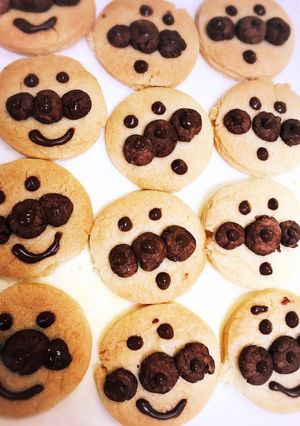 超簡単！アンパンマンクッキー☆ノンバタ-レシピのメイン写真