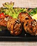 蓮根とひき肉の蒲焼き☆黄身おろし仕立て☆