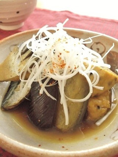 鯖とがんもとナスの香味醤油煮-レシピのメイン写真