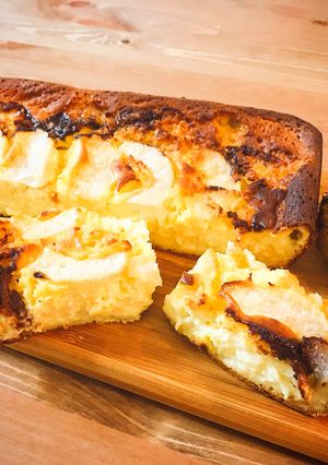 ヨーグルトとHMで梨のチーズケーキ-レシピのメイン写真