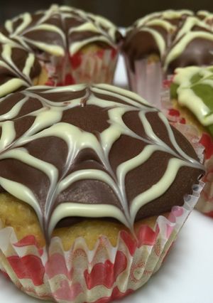 ハロウィン★パーティくもの巣カップケーキ-レシピのメイン写真