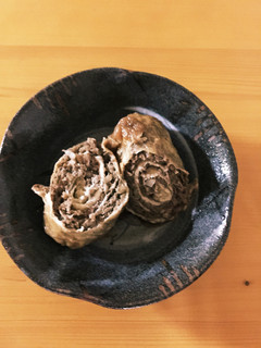 うすあげに挽き肉を巻いて甘辛煮♡-レシピのメイン写真