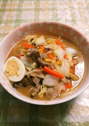市販の生麺で!我が家の野菜味噌ラーメン♪-レシピのメイン写真
