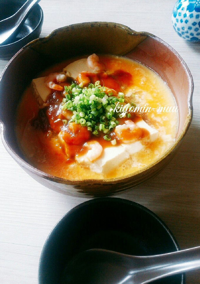 【超節約！】豆腐の卵蒸し♡中華風♪-レシピのメイン写真