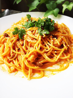 エビとキノコのトマトクリームパスタ-レシピのメイン写真