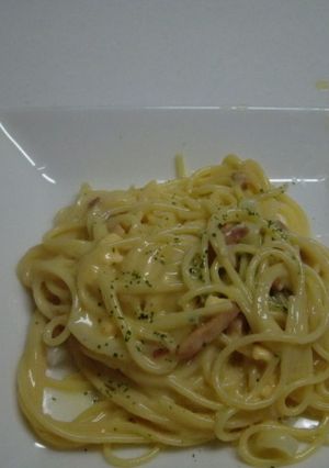 2種類のパスタソースでカルボナーラ-レシピのメイン写真