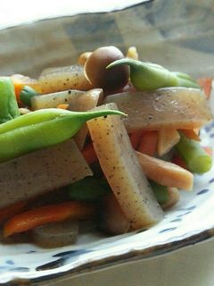 こんにゃくとシメジの煮物-レシピのメイン写真