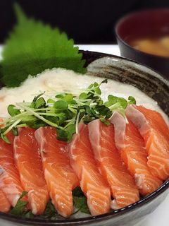 サーモン山芋とろろ丼-レシピのメイン写真