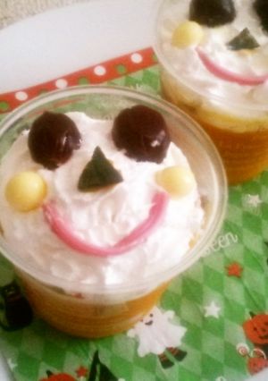 ★簡単！かぼちゃプリンにお菓子でデコ★-レシピのメイン写真