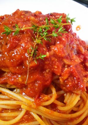 味噌でちょっと和風のトマトベーコンパスタ-レシピのメイン写真