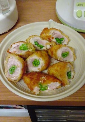 鶏むね肉のにんにくの芽包み揚げ-レシピのメイン写真