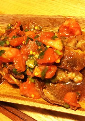 夏バテに！さっぱりトマトと豚肉の甘酢和え-レシピのメイン写真