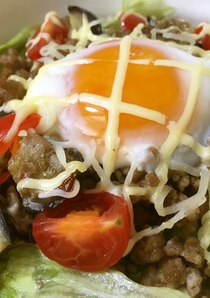 簡単☆美味しい☆秋ナスのタコライス丼-レシピのメイン写真