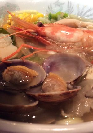 手作りスープ海鮮(シーフード)塩ラーメン-レシピのメイン写真
