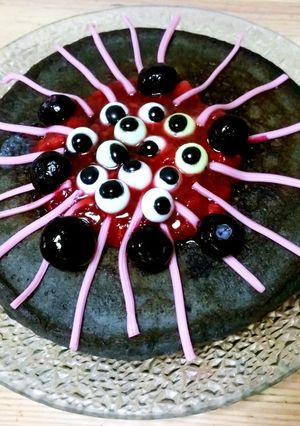 ハロウィン☆目玉ゴロゴロパンケーキ-レシピのメイン写真