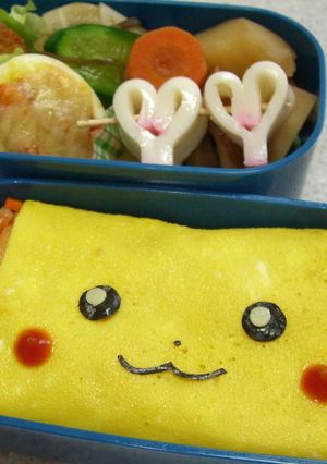 簡単キャラ弁☆どあっぷピカチュウ弁当♪-レシピのメイン写真