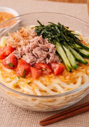 簡単⭐️人参バーニャでごま風コク旨うどん-レシピのメイン写真