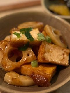 厚揚げと蓮根の梅炒め-レシピのメイン写真