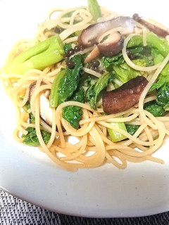 菜の花と生椎茸の山椒醤油パスタ-レシピのメイン写真