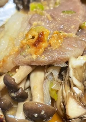 朴葉味噌風！牛肉の味噌ホイル焼き-レシピのメイン写真