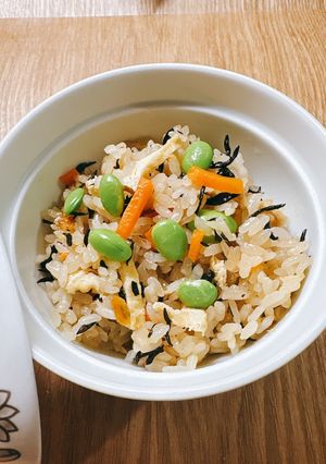 ひじきと枝豆の炊き込みご飯-レシピのメイン写真