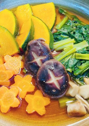 かぼちゃと小松菜の煮浸し-レシピのメイン写真