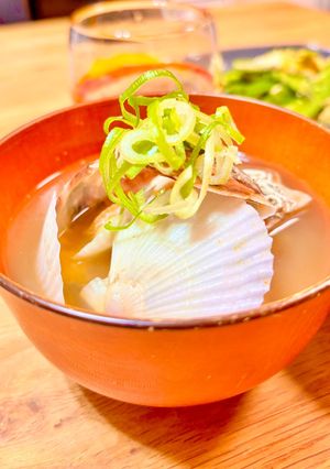 絶品☆ベビーホタテの味噌汁☆今日の夕飯-レシピのメイン写真