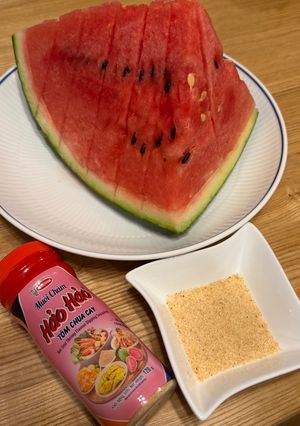 エビ唐辛子塩 ベトナム式スイカの食べ方 -レシピのメイン写真